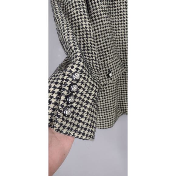 Lauren Ralph Lauren silk & wool herringbone zip up blazer jacket Sz 12 - Picture 8 of 16